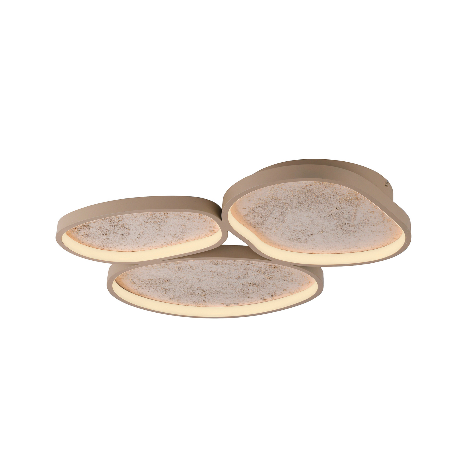 Moonbraker 3 LED ceiling light, sand beige, 3,000K, dimmable