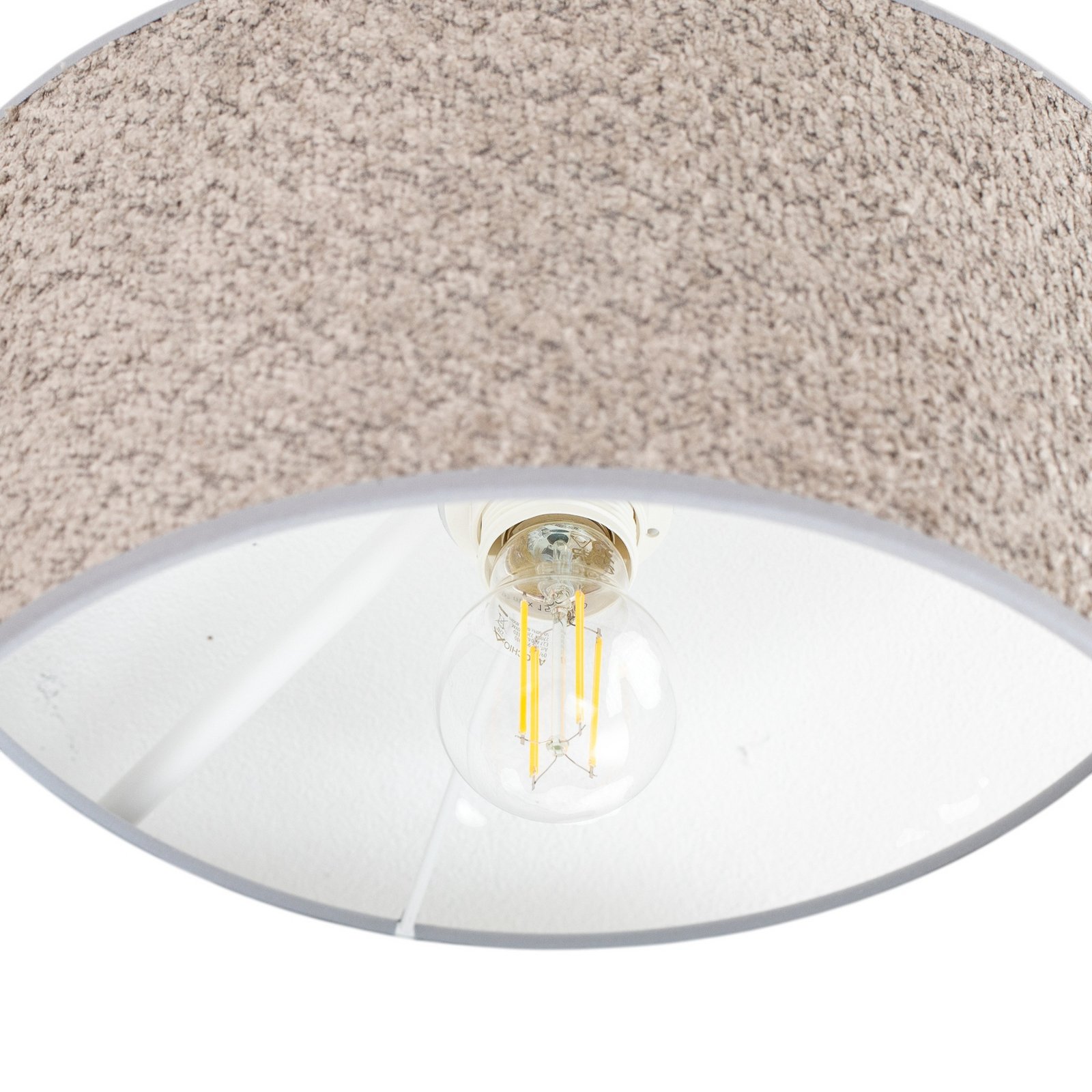 Plafoniera Boucle con sei paralumi, grigio