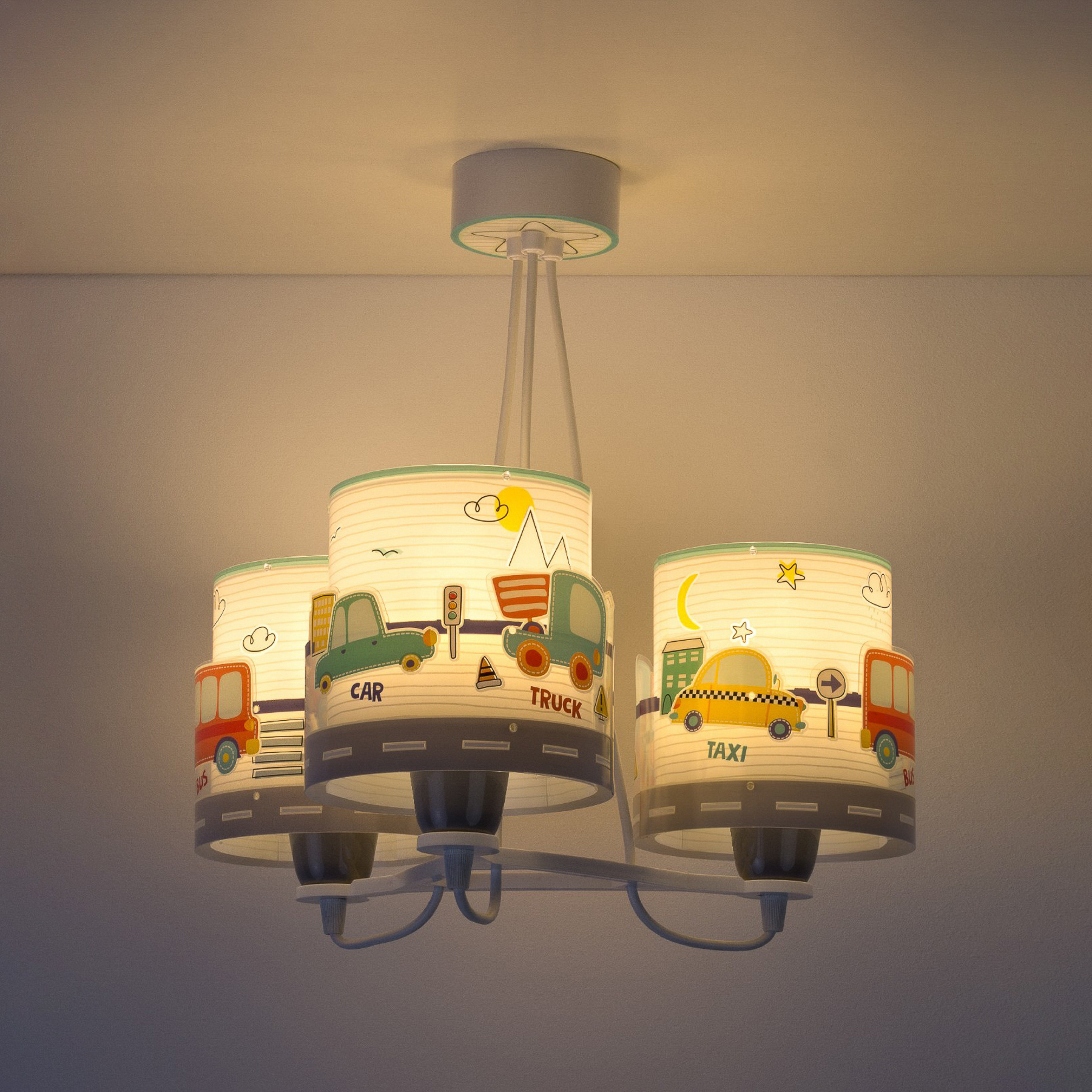 Dziecięca lampa wisząca Baby Travel, 3-punktowa