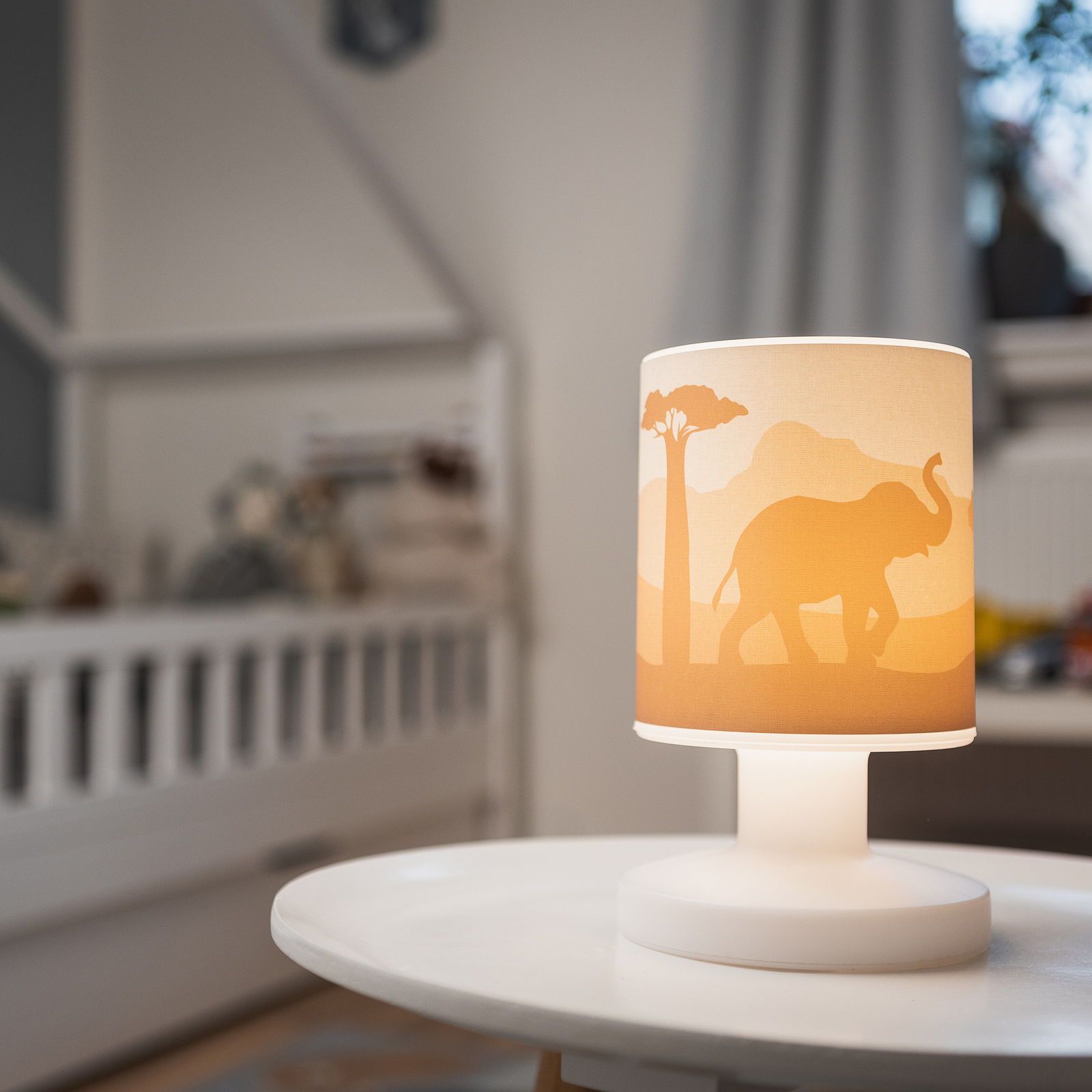 LED dobíjecí stolní lampa Scandi Savanne, oranžová, 21, cm