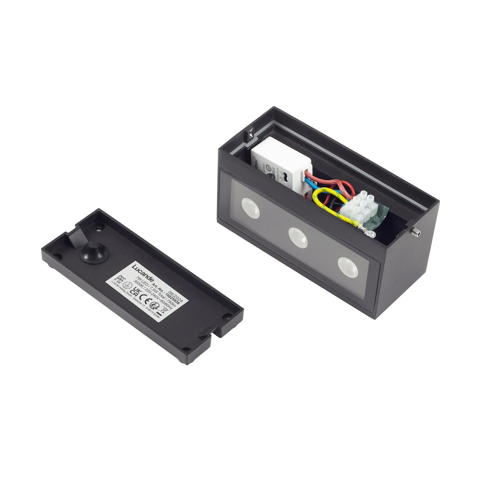 Selim LED En el exterior Aplique de Pared L15,3 Negro - Lucande
