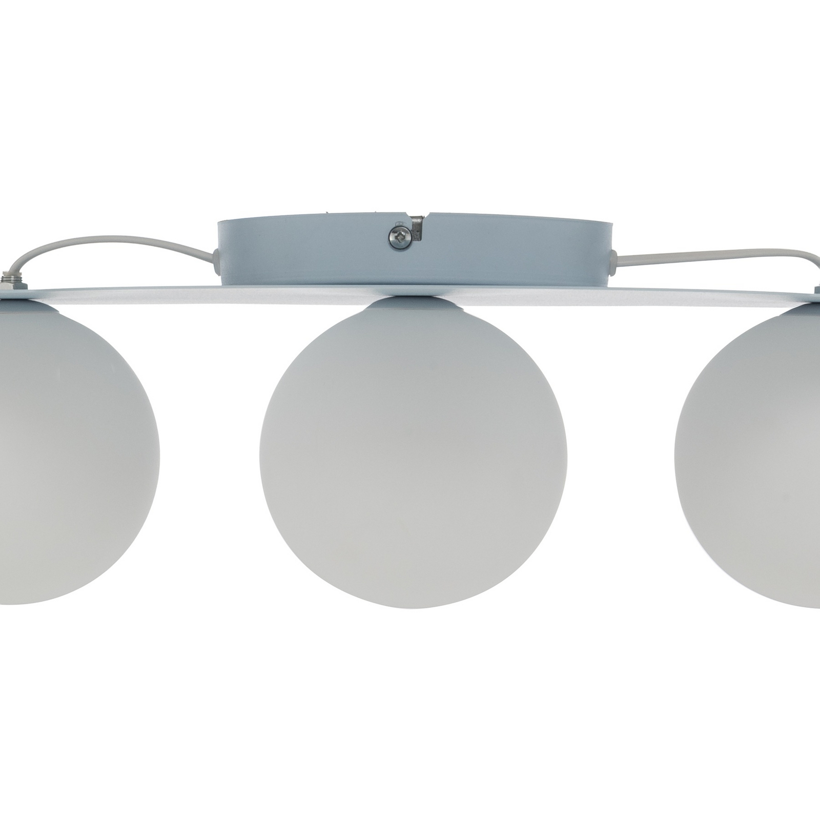 Loftlampe Cloud, blå, 3 lyskilder, glas, længde 51 cm, G9
