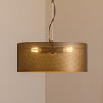 Hängelampe Zofia, kaffeebraun, Metall, Ø 50 cm, 3-flg., E27
