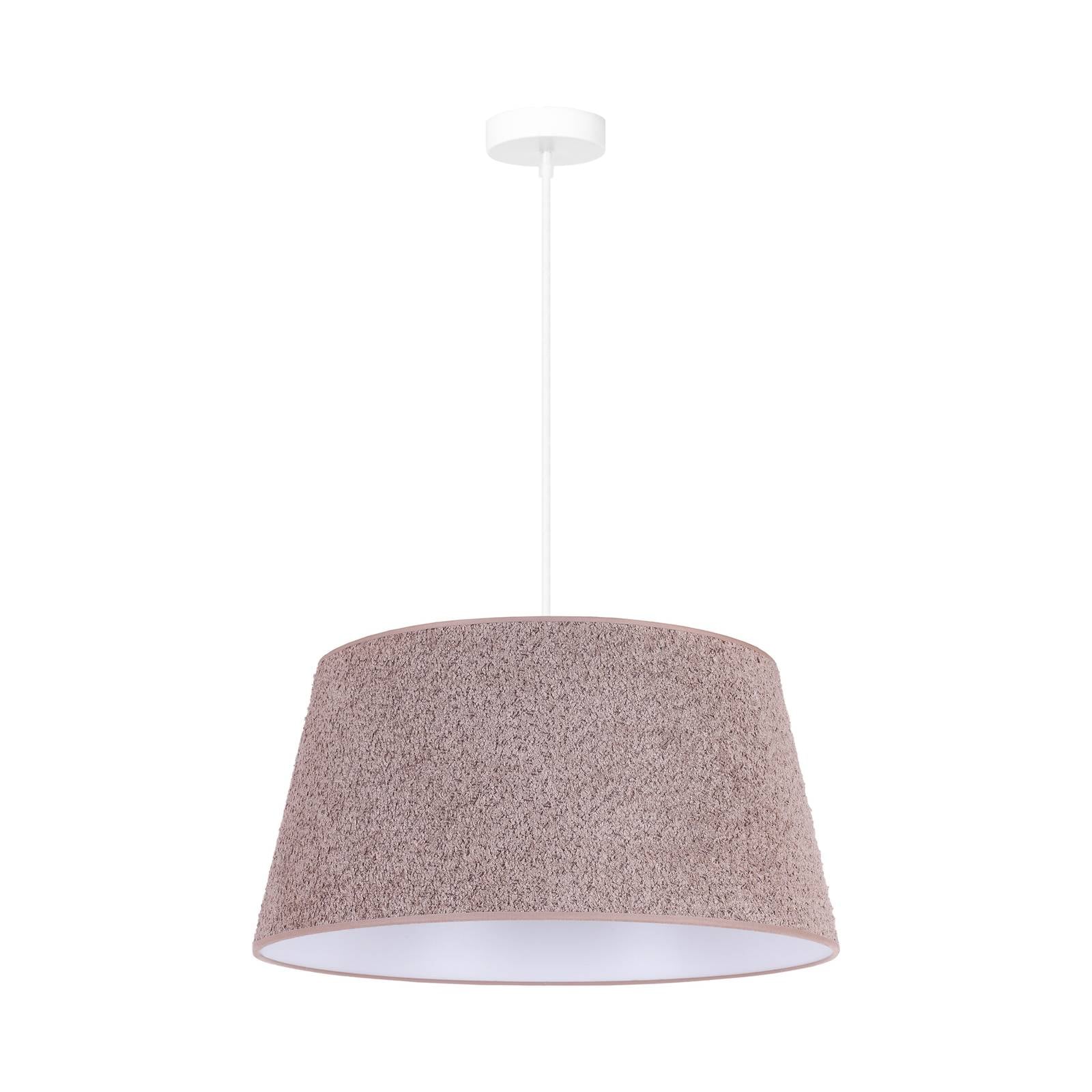 Euluna Hängelampe Boucle, Textil cappuccino, Ø 50 cm, 1-flg.