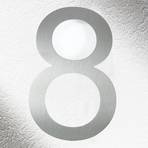 Kiváló minőségű házszámok rozsdamentes acélból „8”