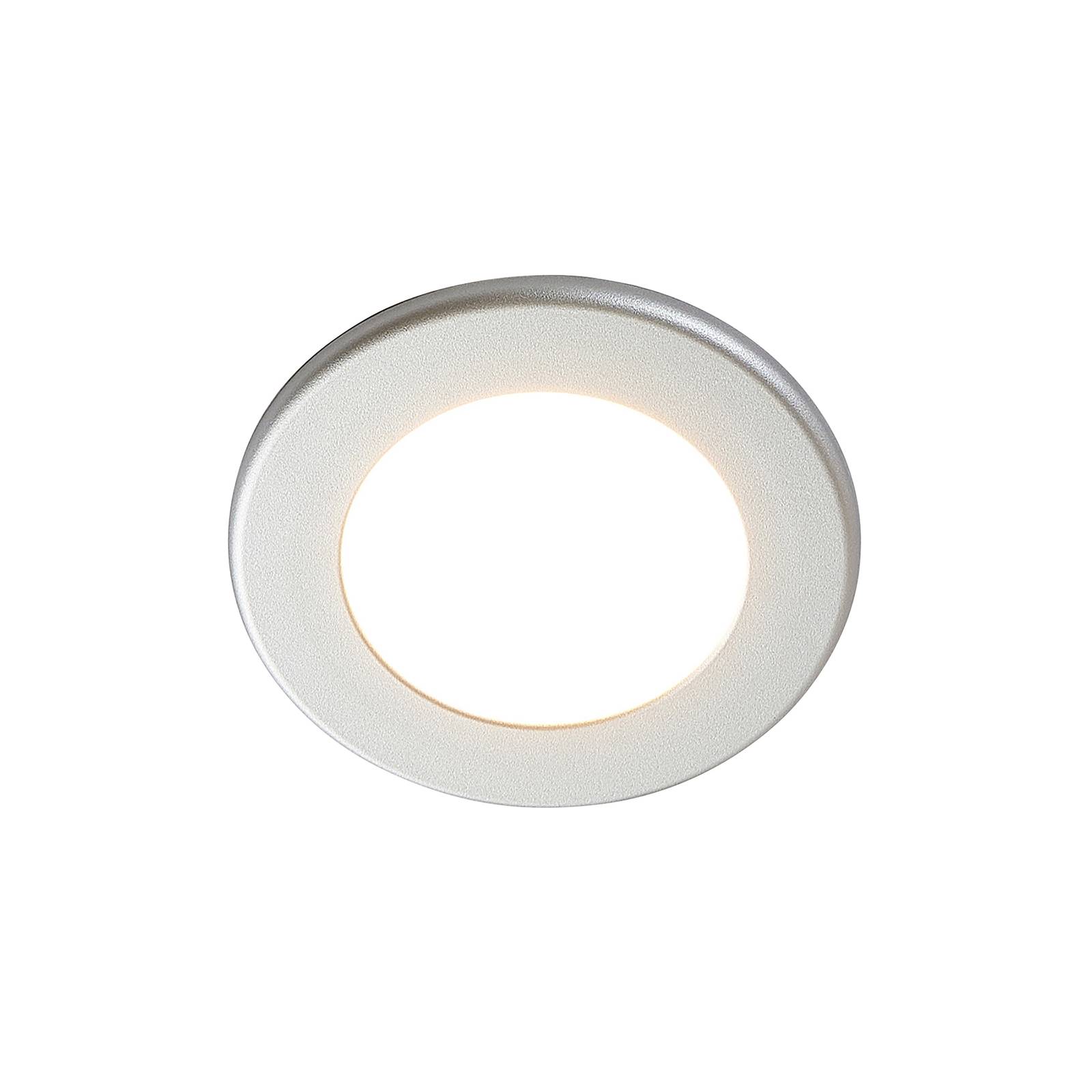 Spot encastré LED Joki argenté 3000 K rond 11,5 cm