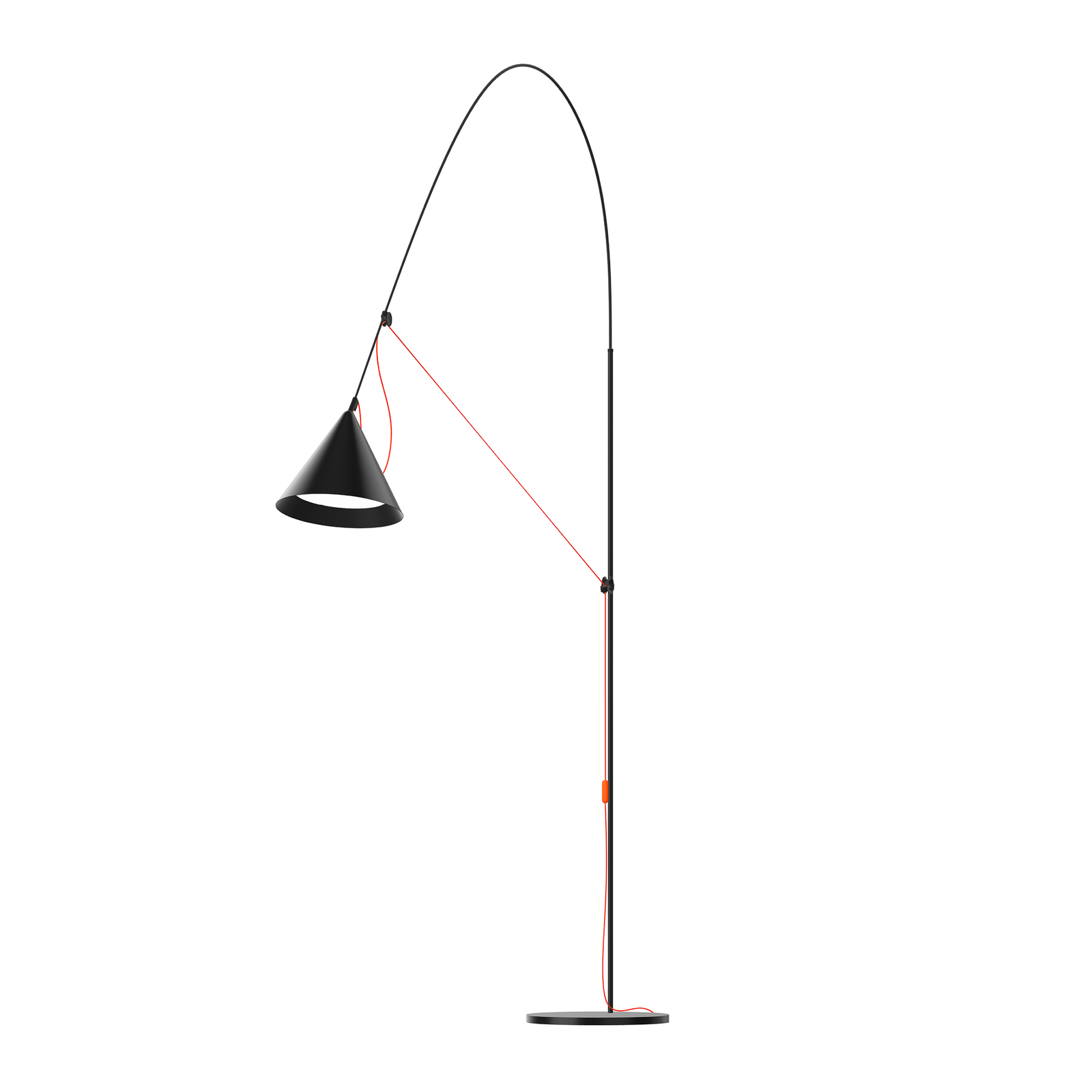midgard AYNO XL podna svjetiljka crna/narančasta 2.700K