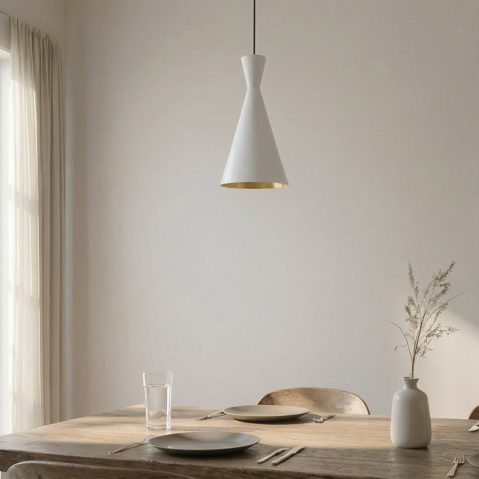 Lampă suspendată Glenora, alb, Ø 18 cm, metal, E27 Lampă suspendată Glenora, alb, Ø 18 cm, metal, E27