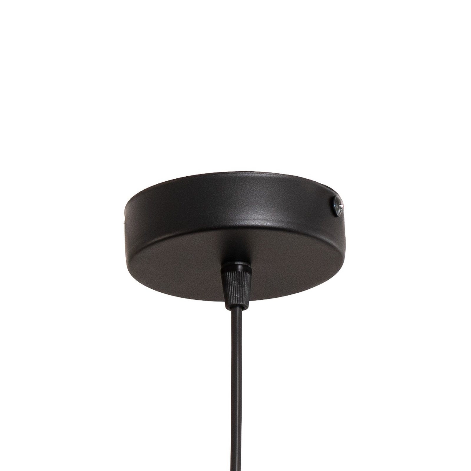 Aria pendant light, black, microfibre, E27