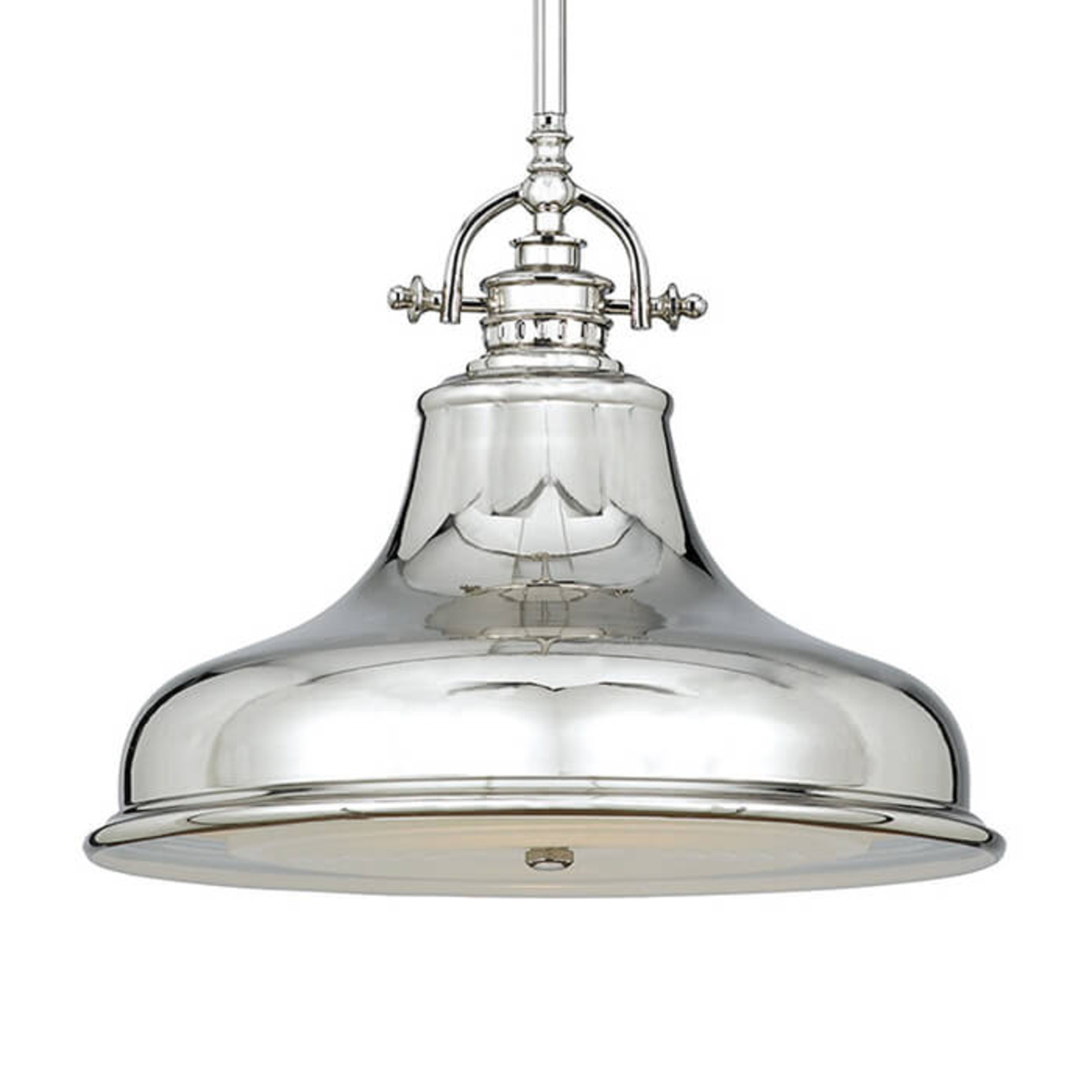 Emery hanging lamp 1-bulb silver 34.3 cm