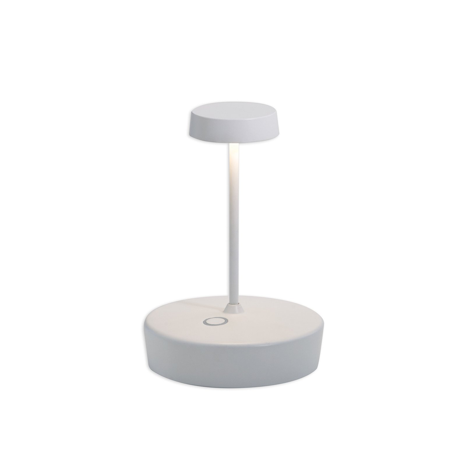 Zafferano LED table lamp Swap mini, white, 15 cm, IP65