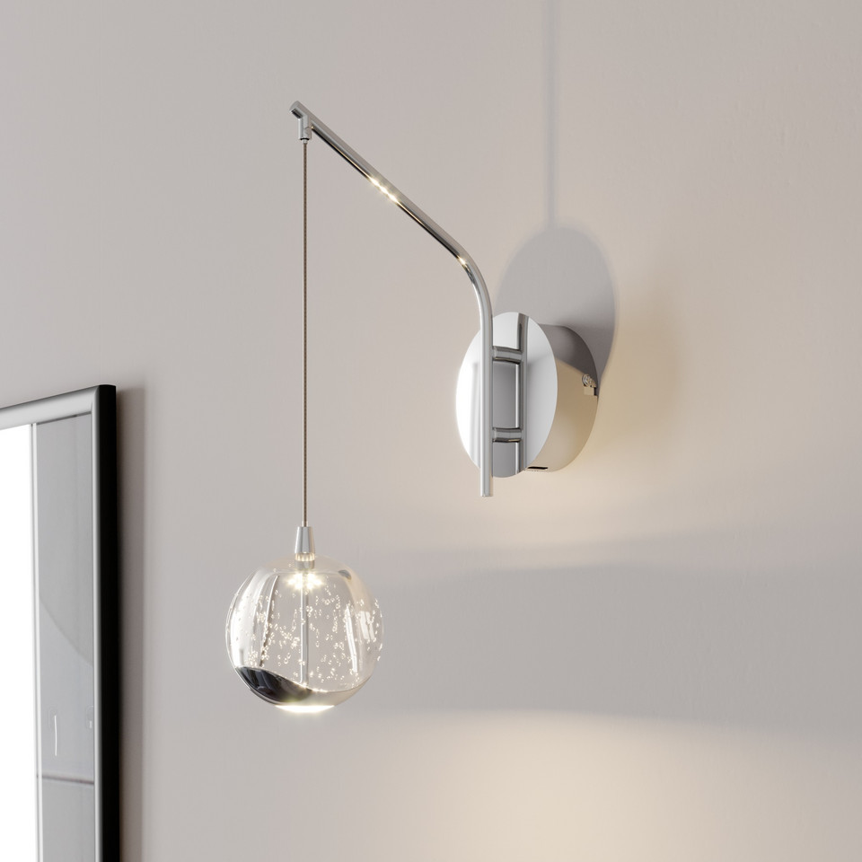 Lucande Hayley LED Vägglampa, transparent från Lucande