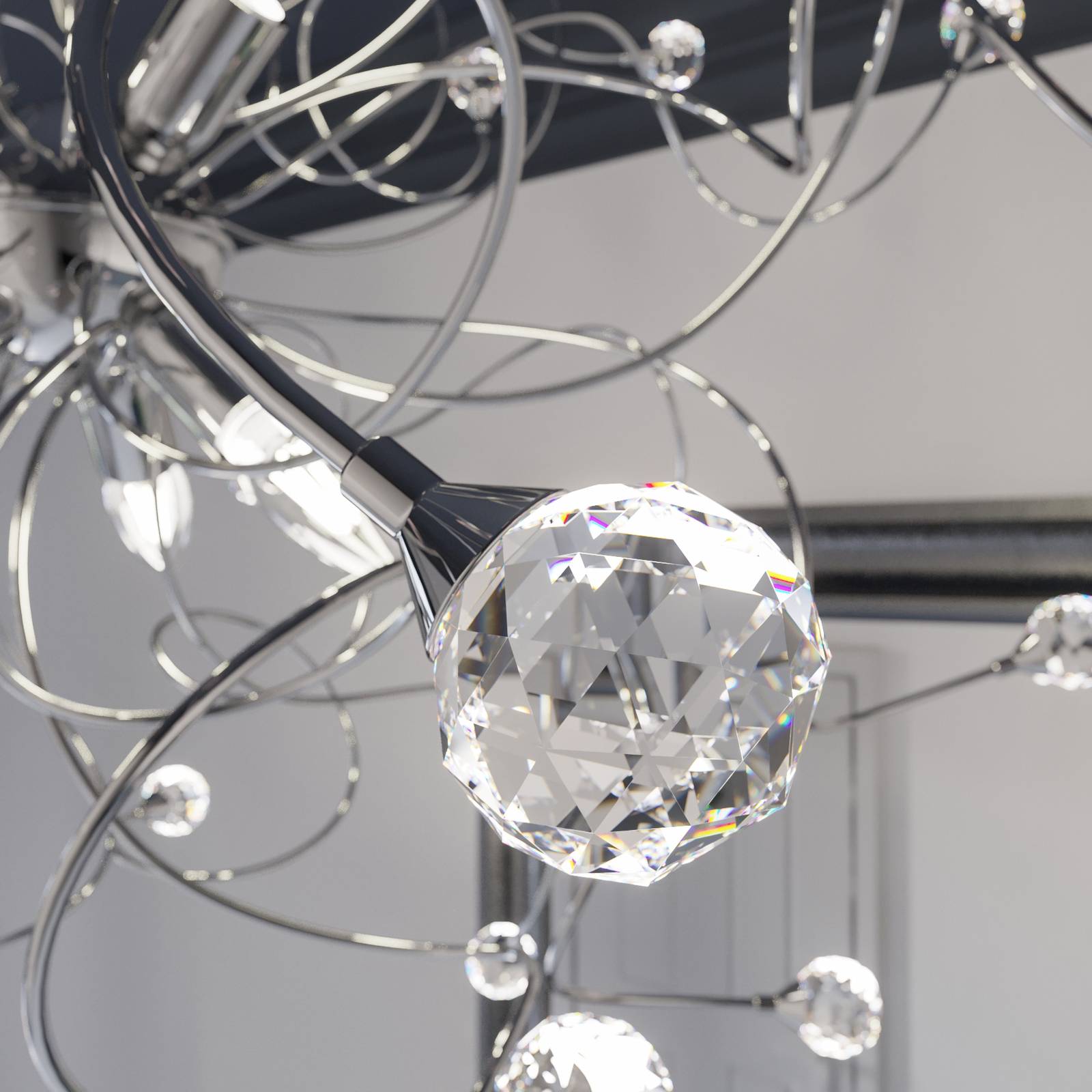 Lampa wisząca Trilly chrom z kryształami