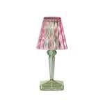 Kartell Candeeiro de mesa LED recarregável Bateria, rosa/verde menta, IP54