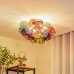 Lucande Diborah ceiling light, coloured, glass, Ø 50 cm, G9