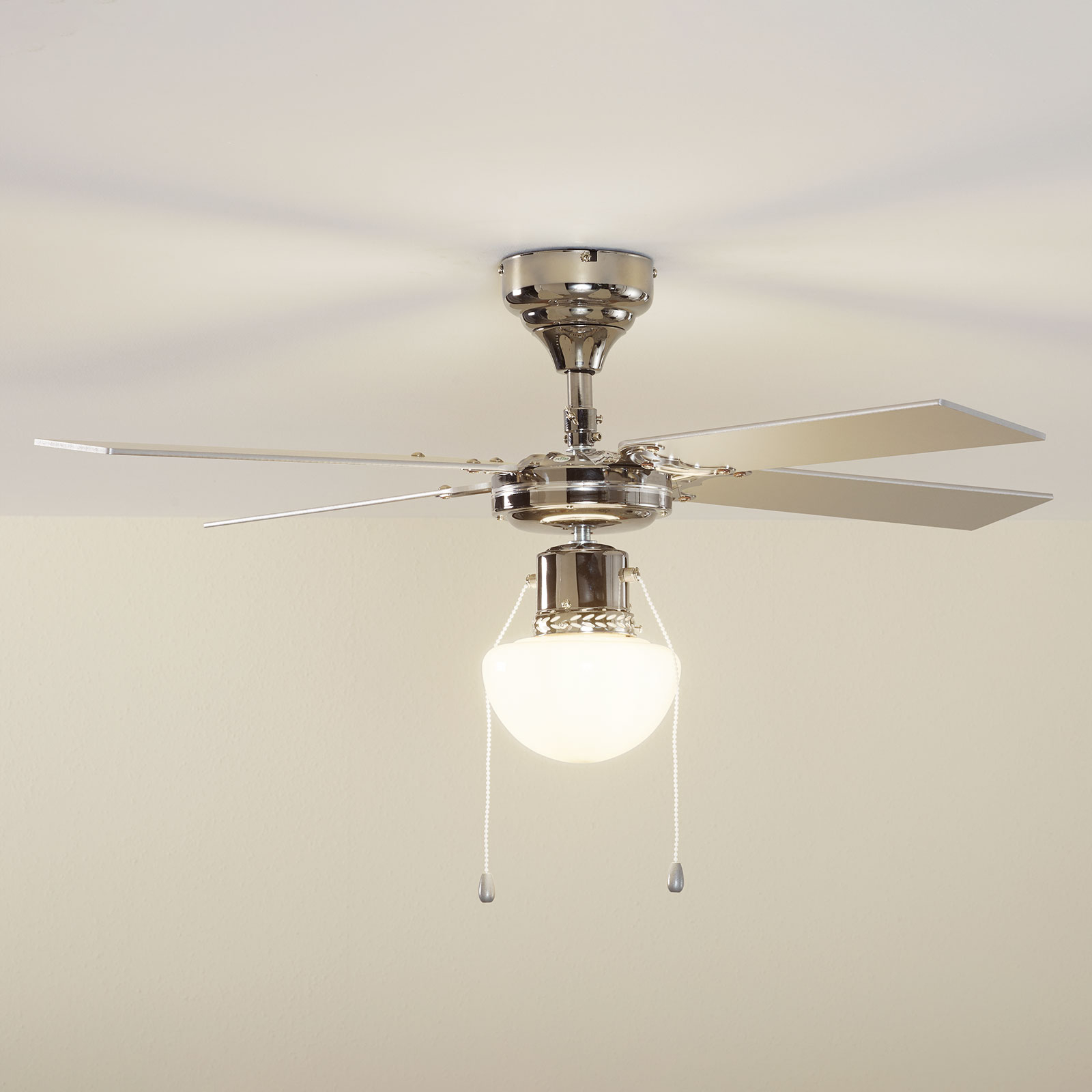Milana ceiling fan with light, E27