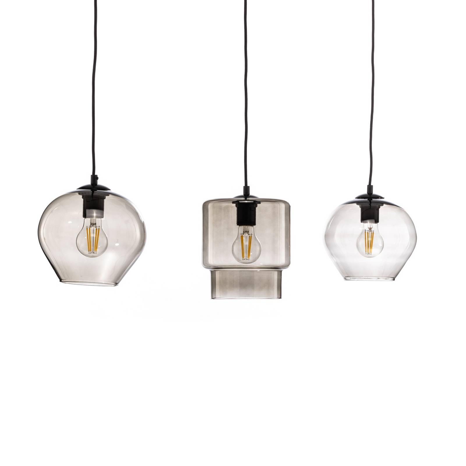 Lampa żyrandol Svala klosze zmienne 3-punktowa liniowa