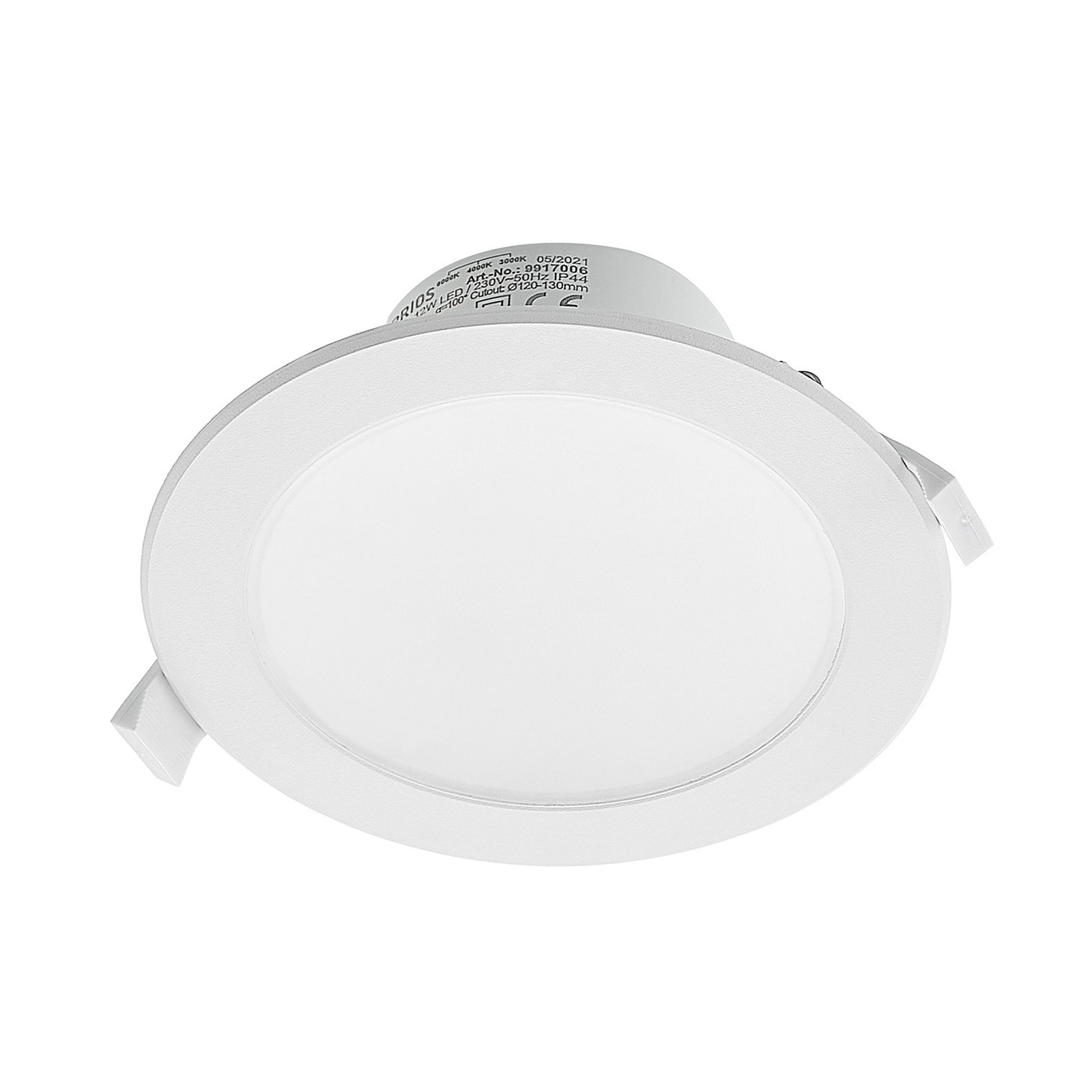 Prios LED recessed spotlight Rida, 14.5 cm, 12 W, CCT, dimmable