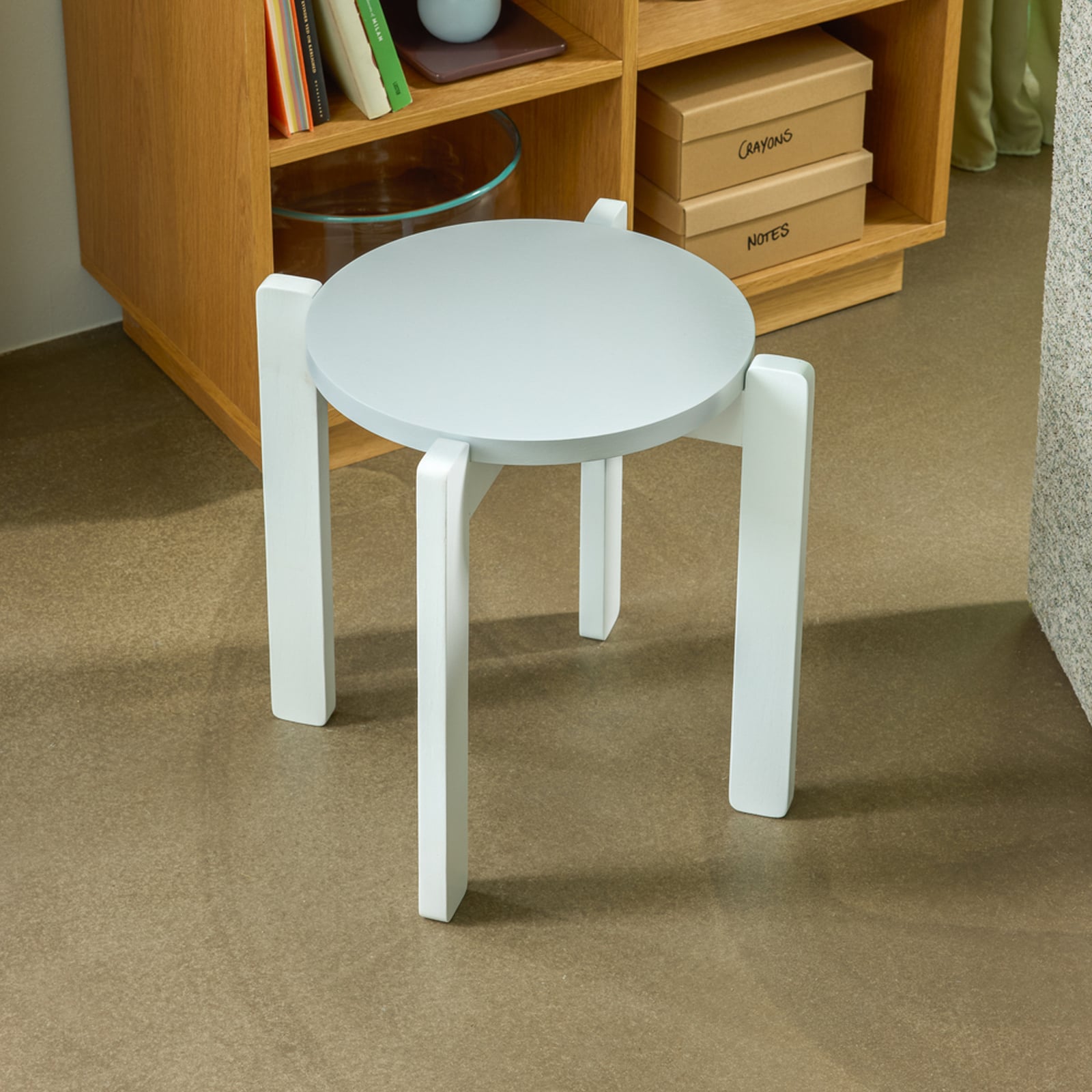 Sgabello Always grigio chiaro, altezza 42 cm - Hübsch