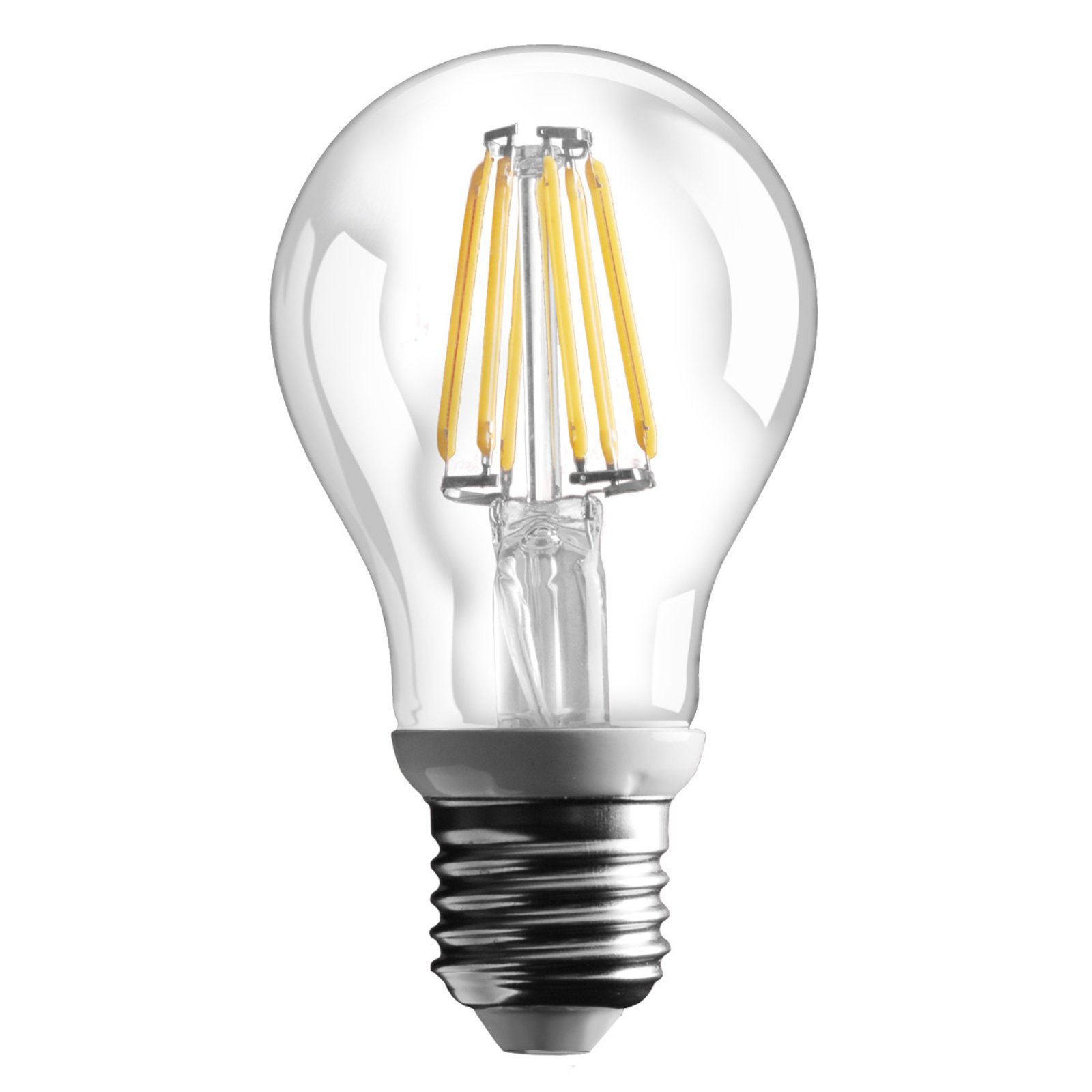 E27 6 W LED bulb filament with 800 lm, warm white