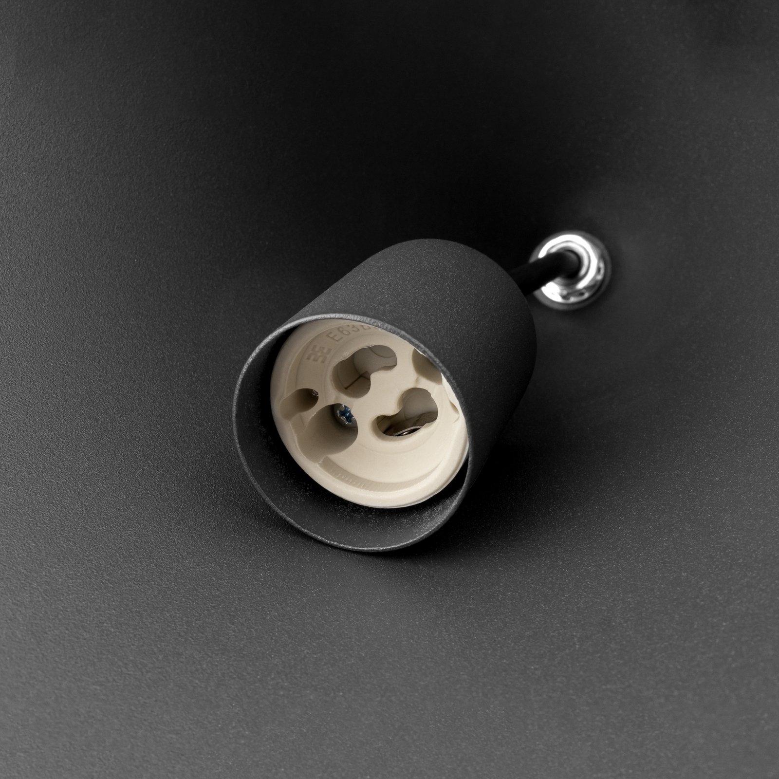 Suspension ZENITH, gris foncé, Ø 11 cm, métal, GU10