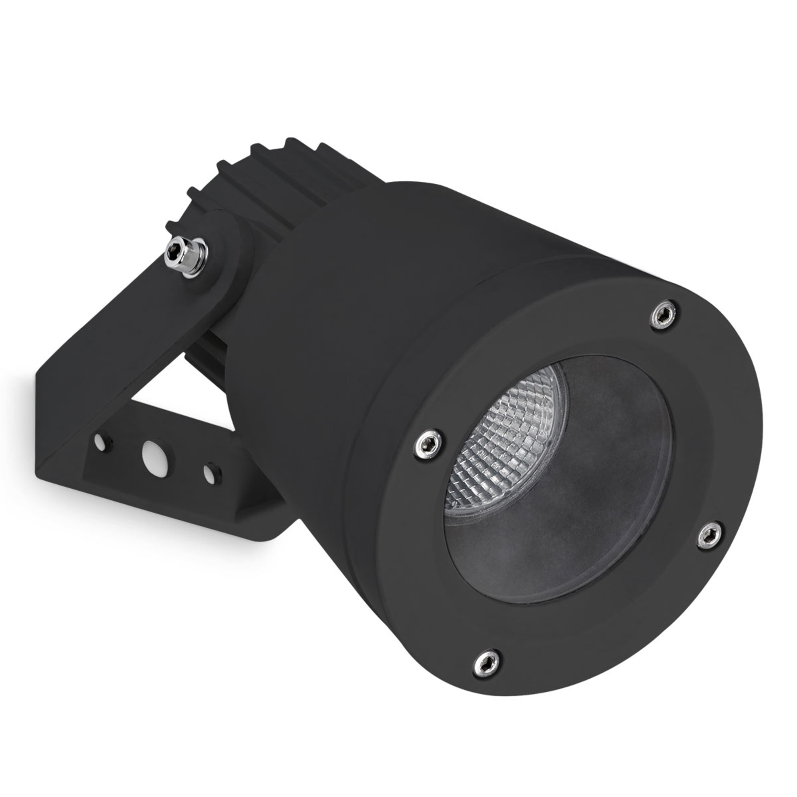 LEDS-C4 Pivotable Hubble outdoor spotlight, IK06, technopolymer, glass, GU10, 35 W, energy efficiency: A++, W: 12 cm, H: 21 cm