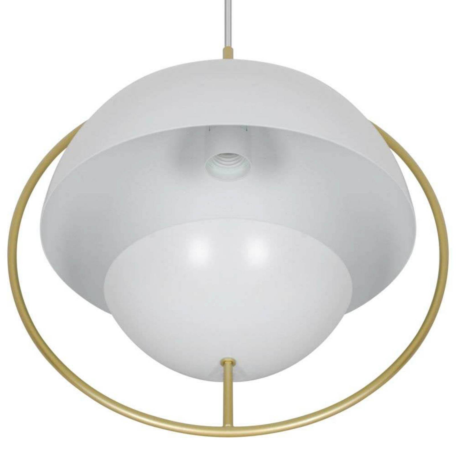 Lampa wisząca Tavia, biała, Ø 33 cm, metal