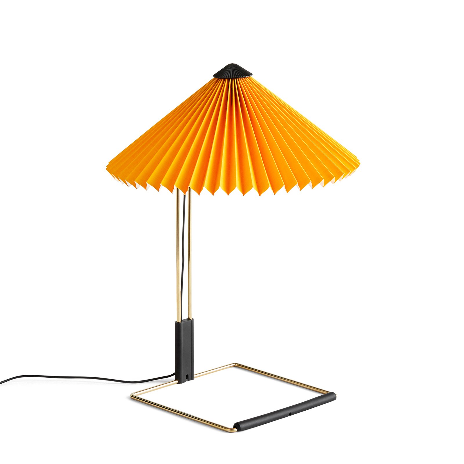 HAY Matin 300 lampa stołowa LED plisowana, zółta