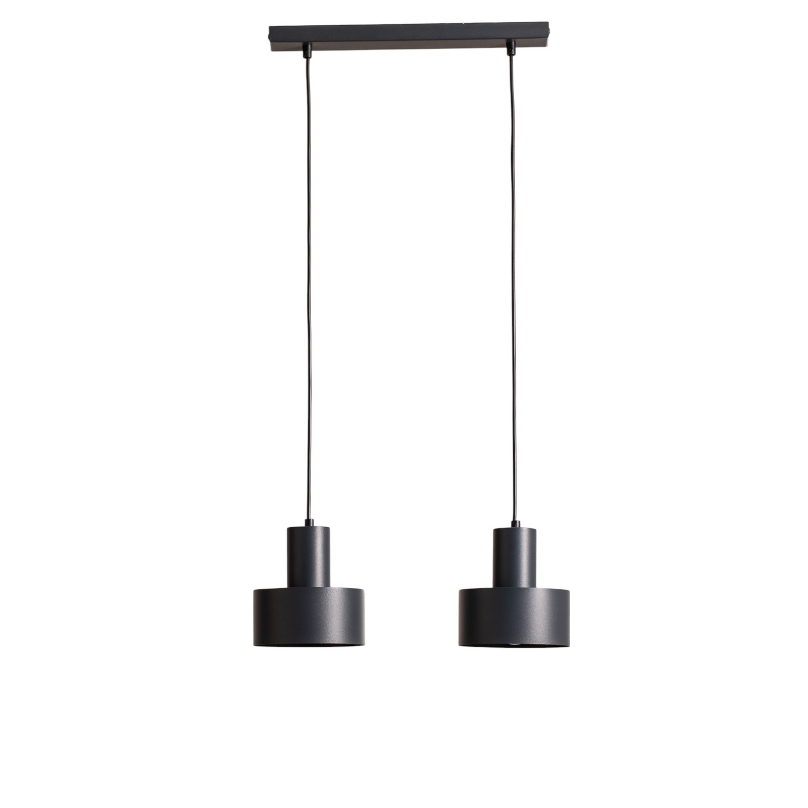 Rif 2 pendant light, anthracite, 2-bulb, linear, steel