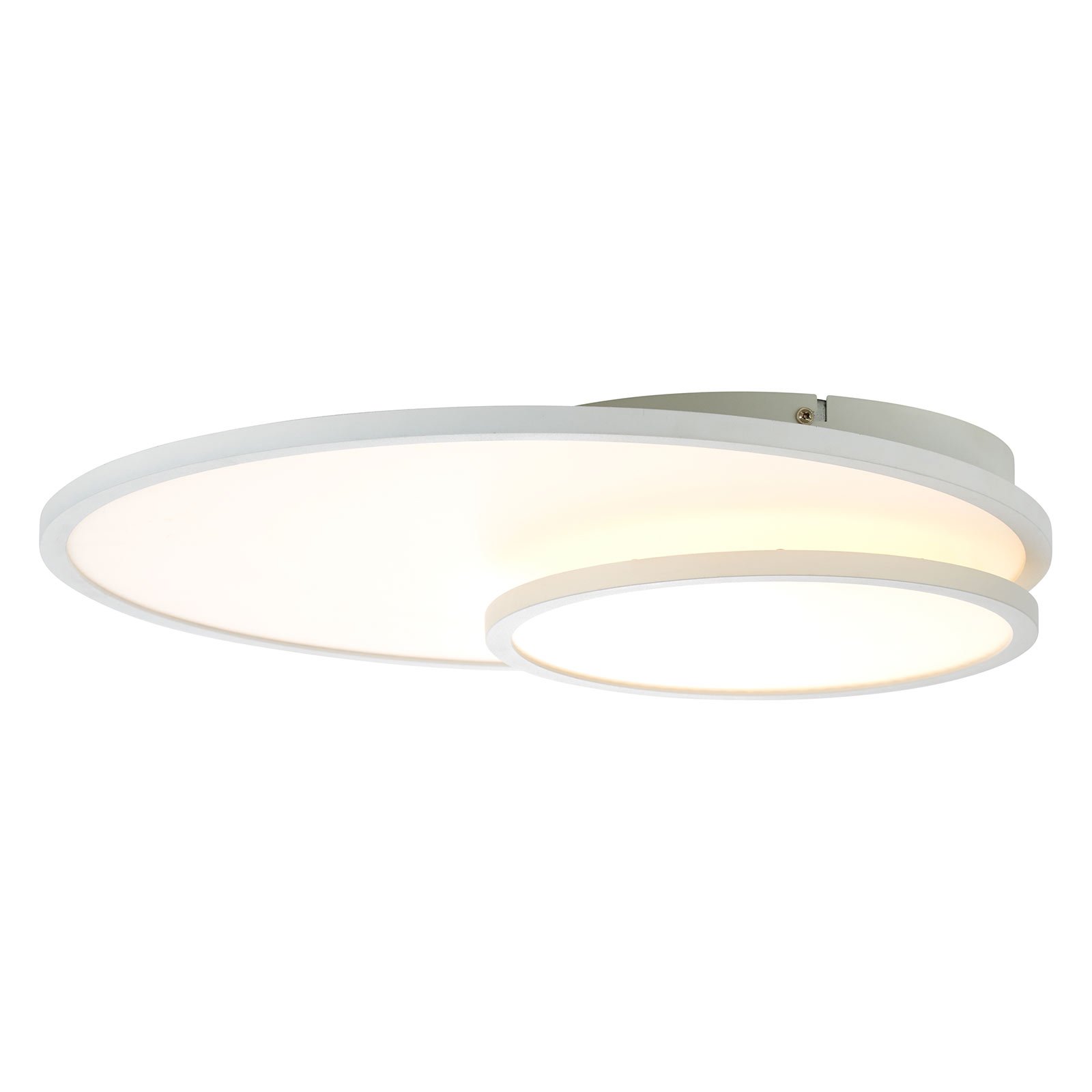 LED-taklampe Bility, rund, hvit ramme