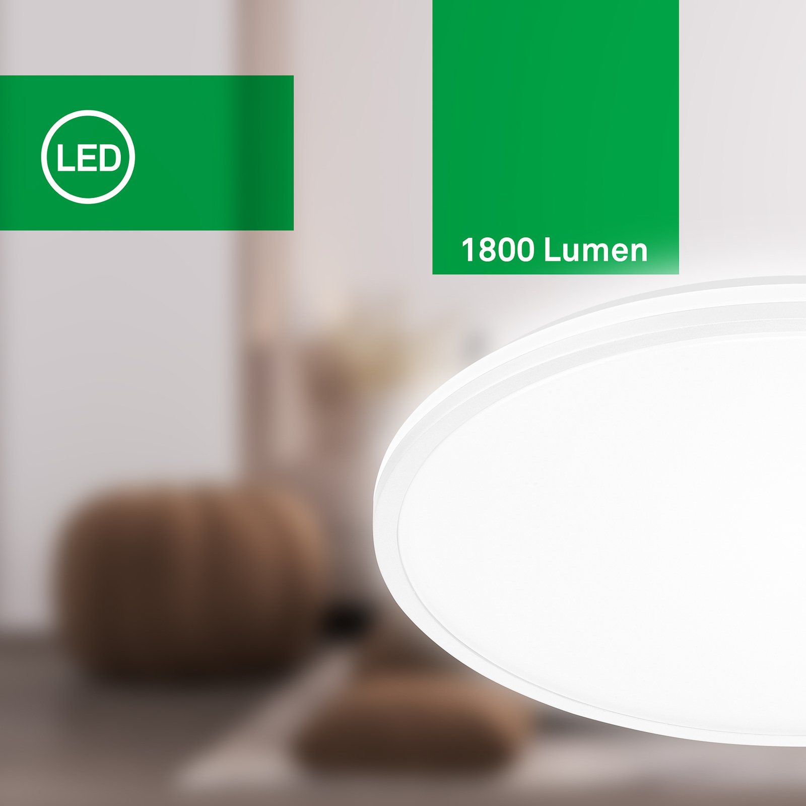 Pulap A LED ceiling light, white, Ø 33 cm, plastic