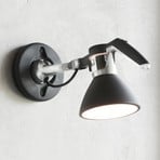 Luceplan Fortebraccio foco de pared Ø 11 cm, negro