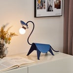 Lampa de masă Lucande Idalina, Dino, albastru, oțel, 44 cm