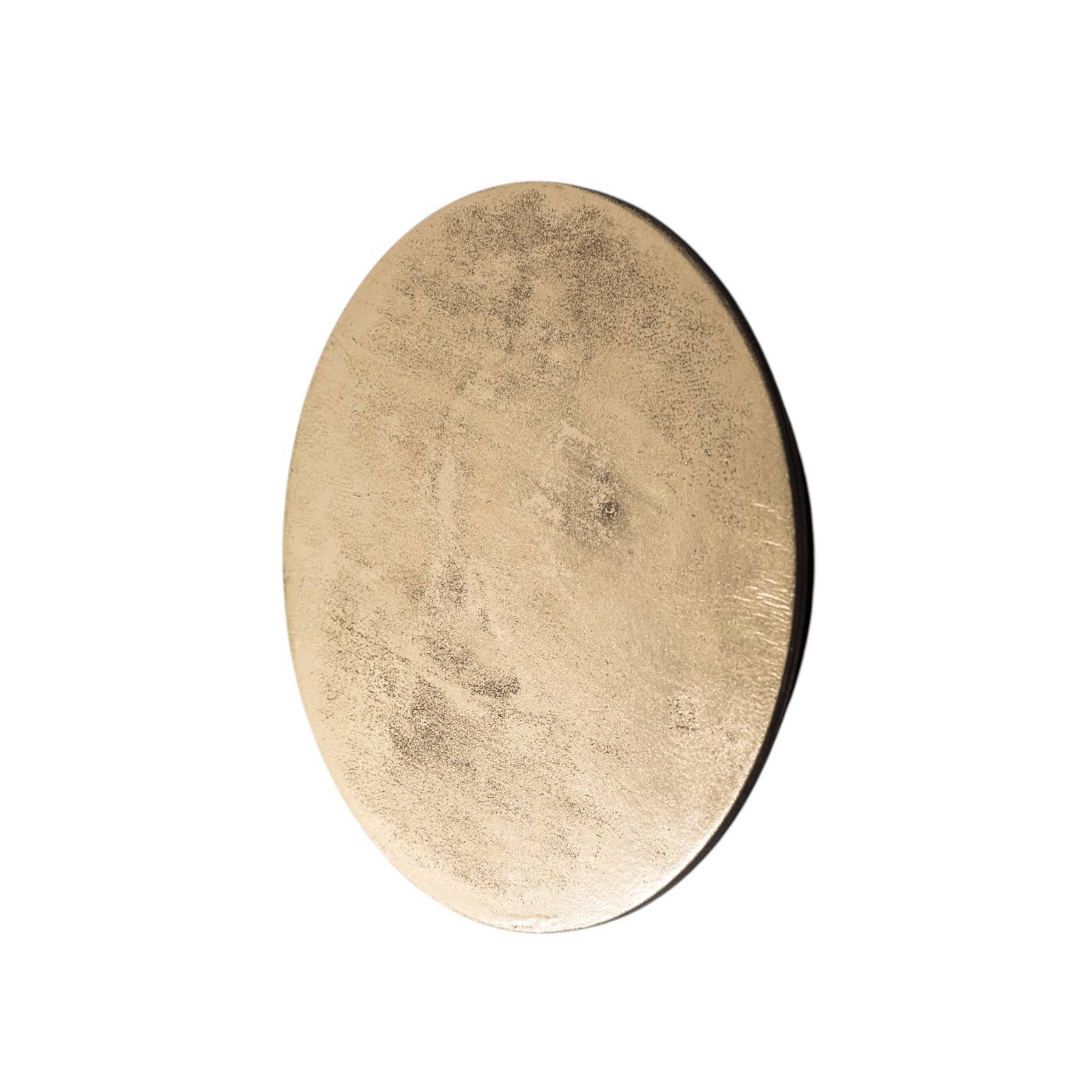 Kinkiet LED Ring M, Ø 25 cm, sklejka, kolor złoty