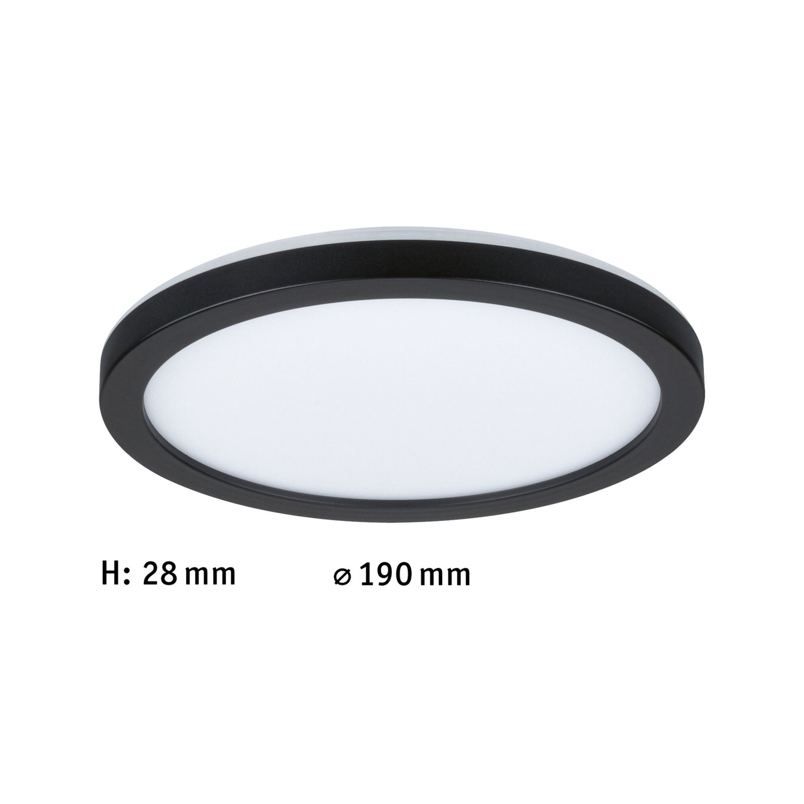 Atria Shine LED Mennyezeti Lámpa Ø19 Black - Paulmann