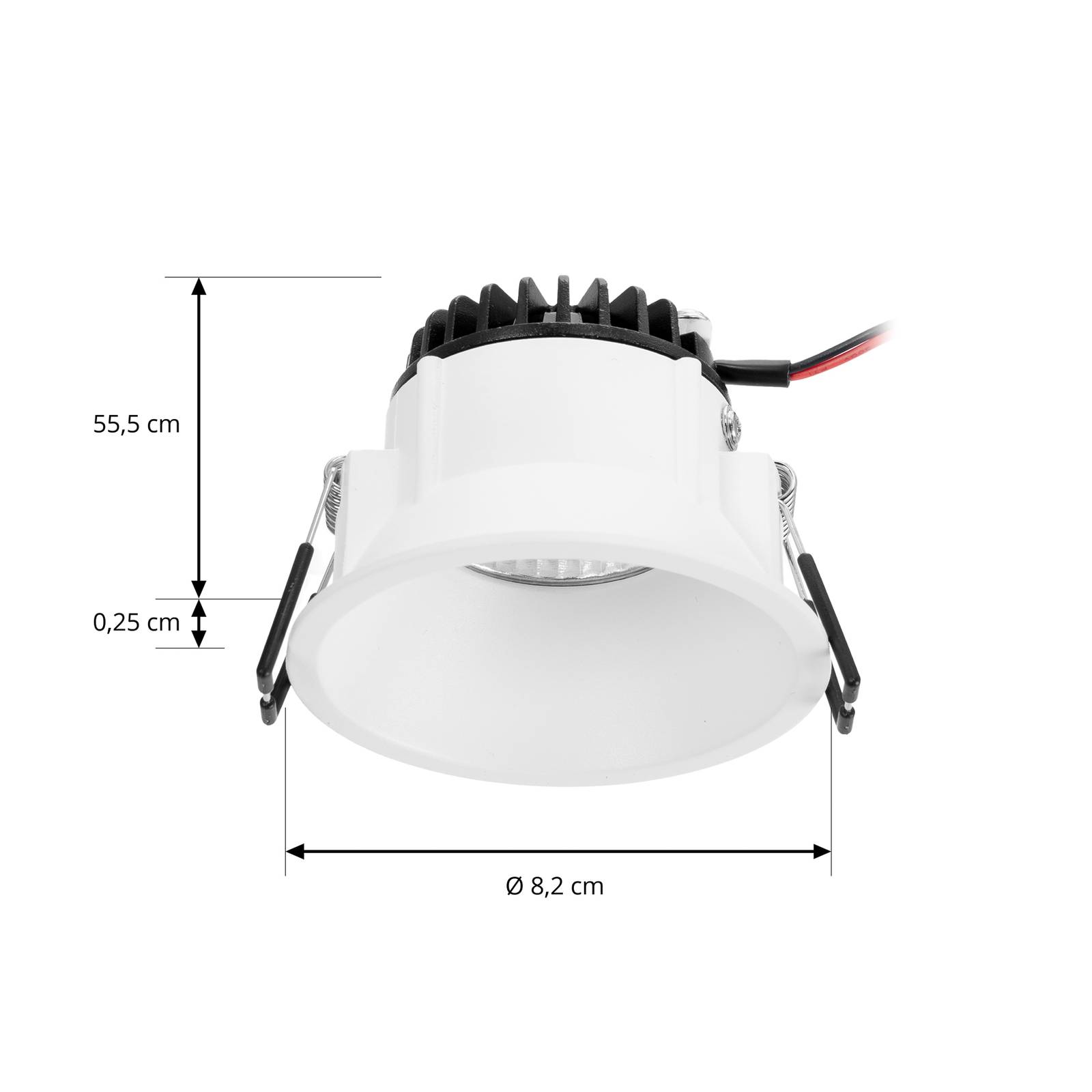 Arcchio LED downlight Niria, biały, 2 700K