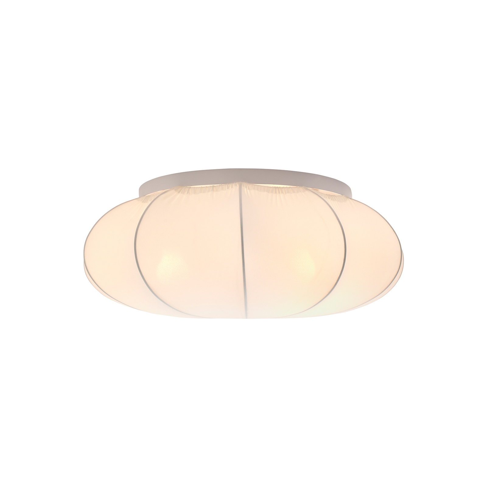 Plafondlamp Aeron, textiel, wit, diameter 60 cm