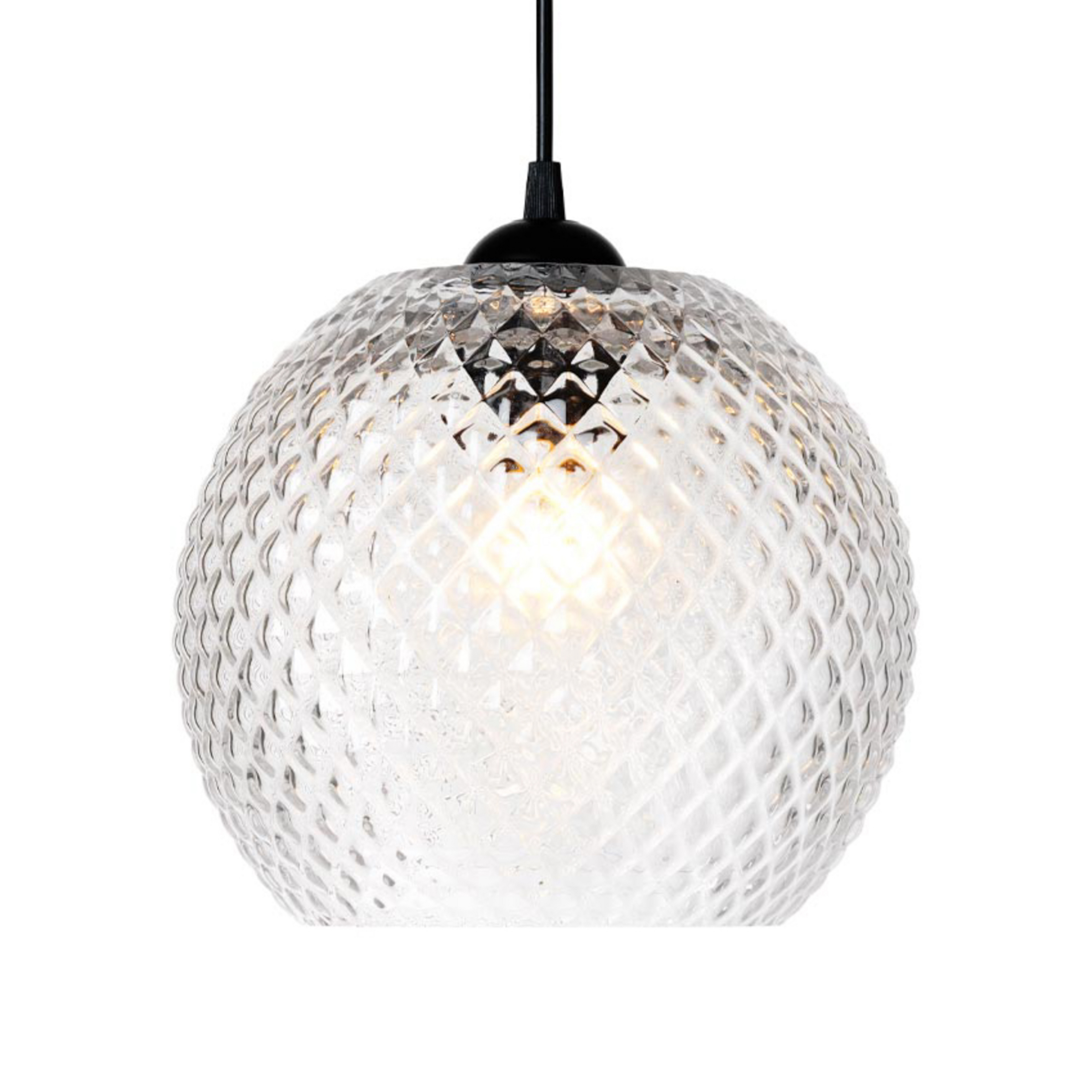 NOBB Hängeleuchte, klar, Ø 22 cm, Glas, E27 - Halo Design
