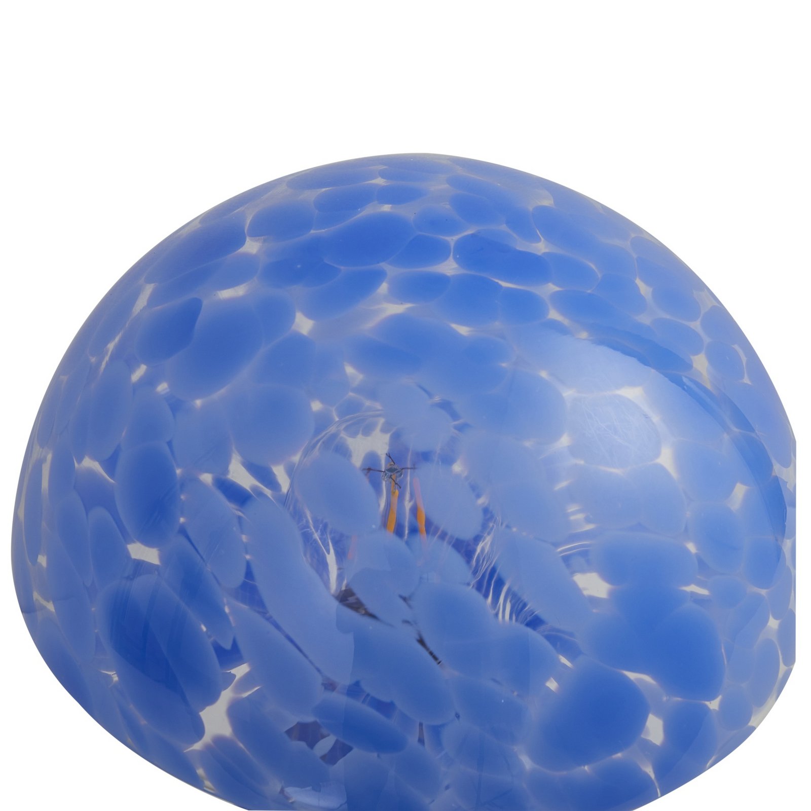 Lindby lampe à poser Hubi, bleu, verre, Ø 22 cm