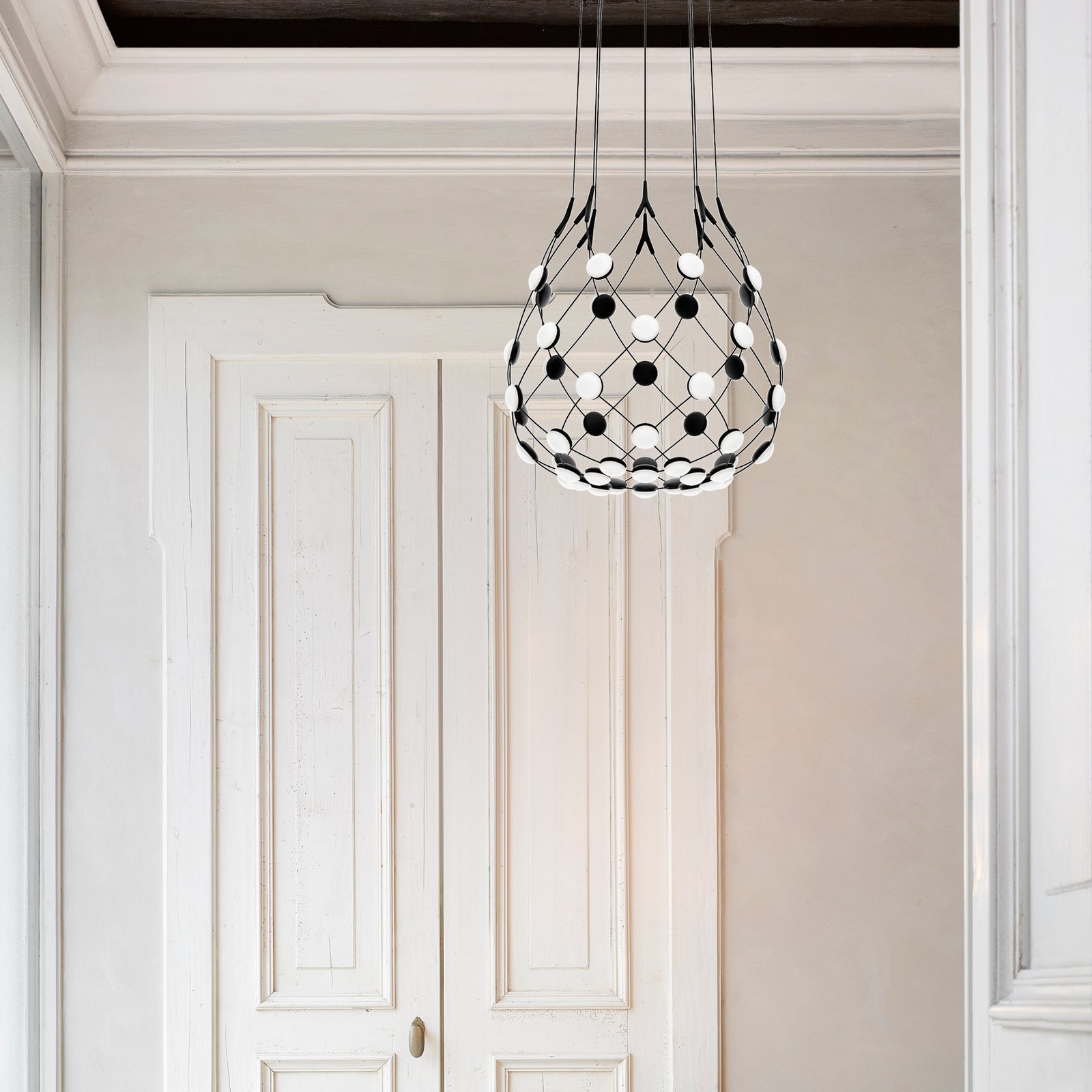 Mesh Pendelleuchte Ø55XH55 1m Phase Black  - Luceplan