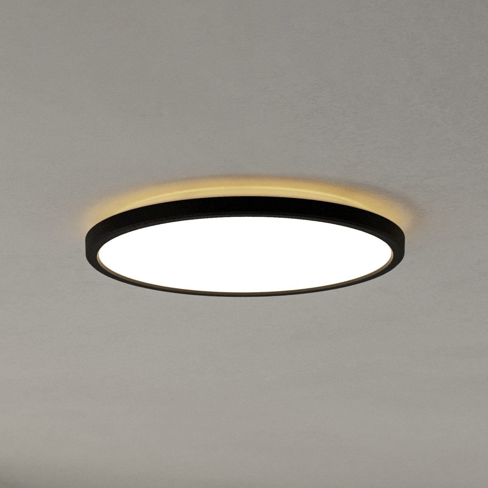 EGLO connect LED griestu lampa Rovito-Z, melna, Ø 30 cm