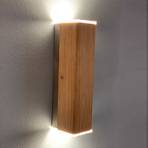 HerzBlut Leonora LED wall lamp solid wood up&down