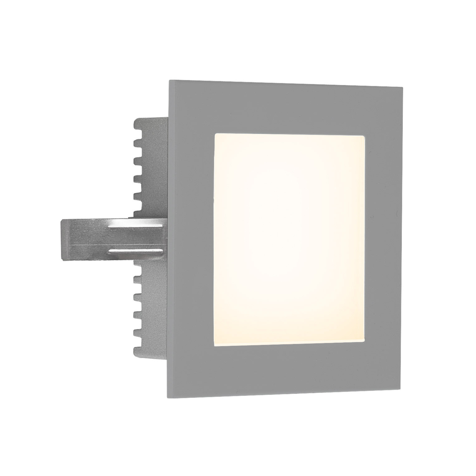EVN P2180 LED recessed wall light, 3,000 K, silver