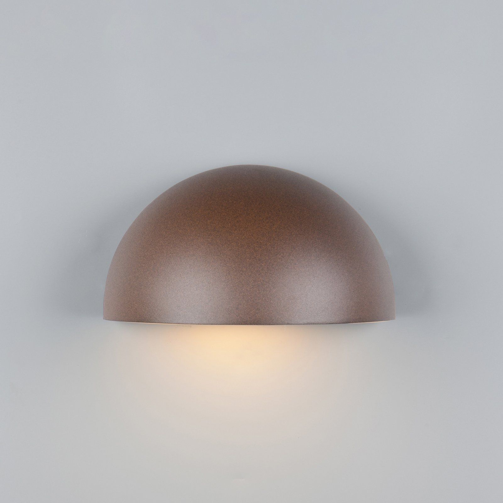 Maas outdoor wall light, rust brown, die-cast aluminium, E27
