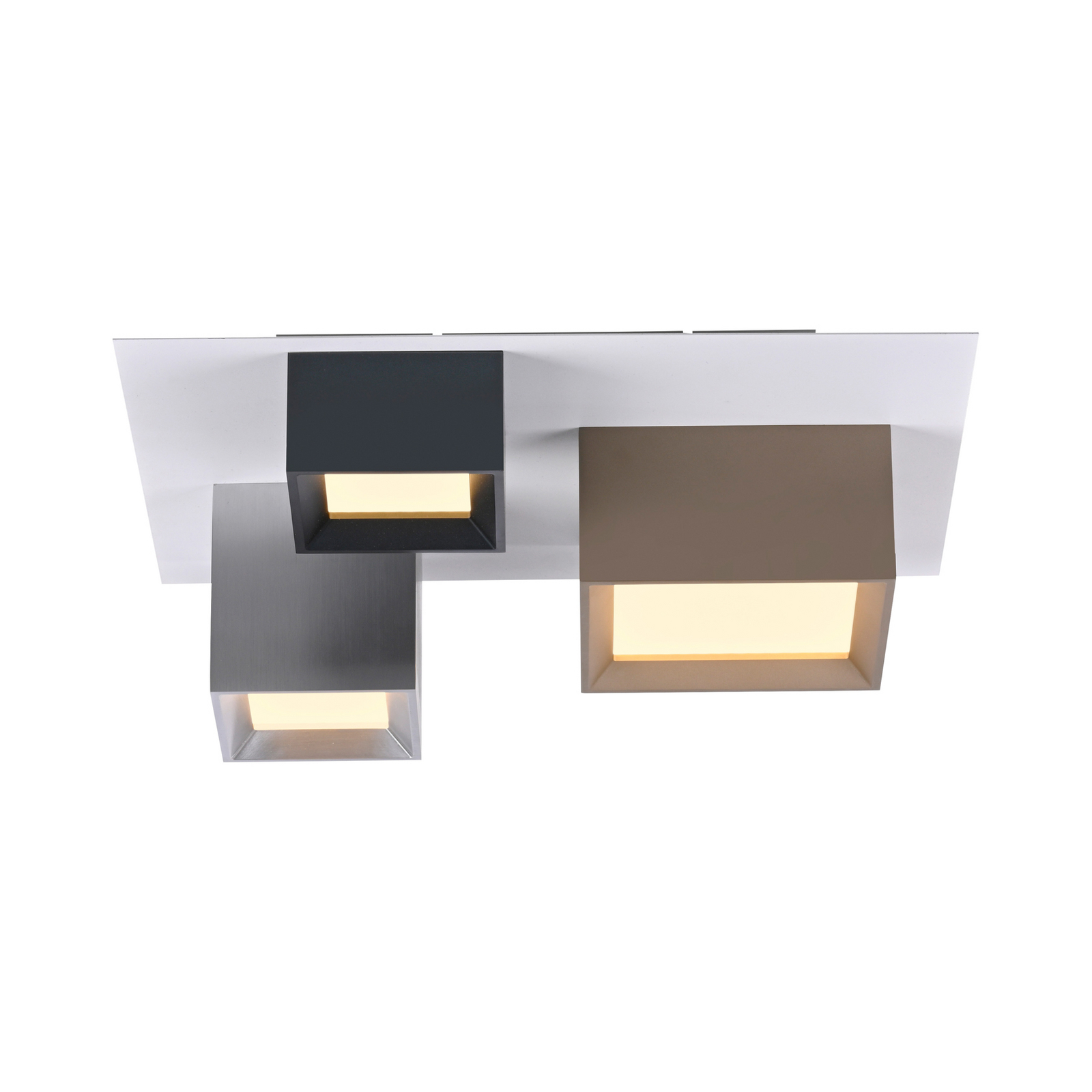 LED-stropna svetilka PURE Manhatten, večbarvna, 3-žarilna, CCT