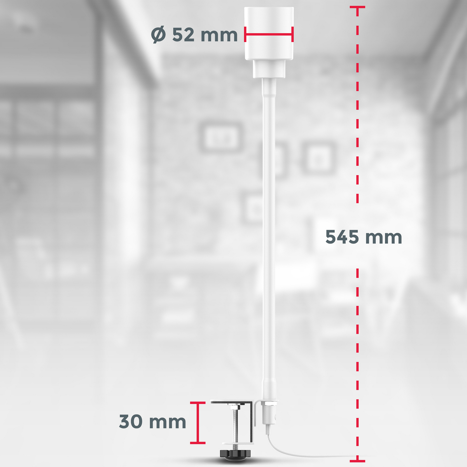Klemmleuchte Snake, weiß, Metall, GU10 LED 3.000 K Klemmleuchte Snake, weiß, Metall, GU10 LED 3.000 K