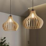 Envostar Faje pendant light, birch plywood, 2-bulb