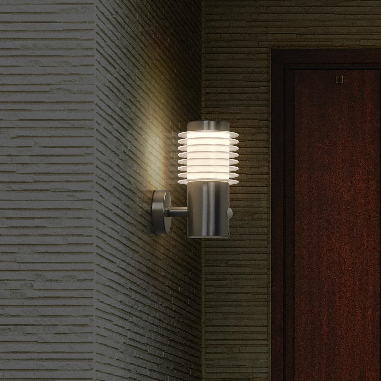 LEDVANCE LED wall lamp Endura Style Rondo stainless steel sensor