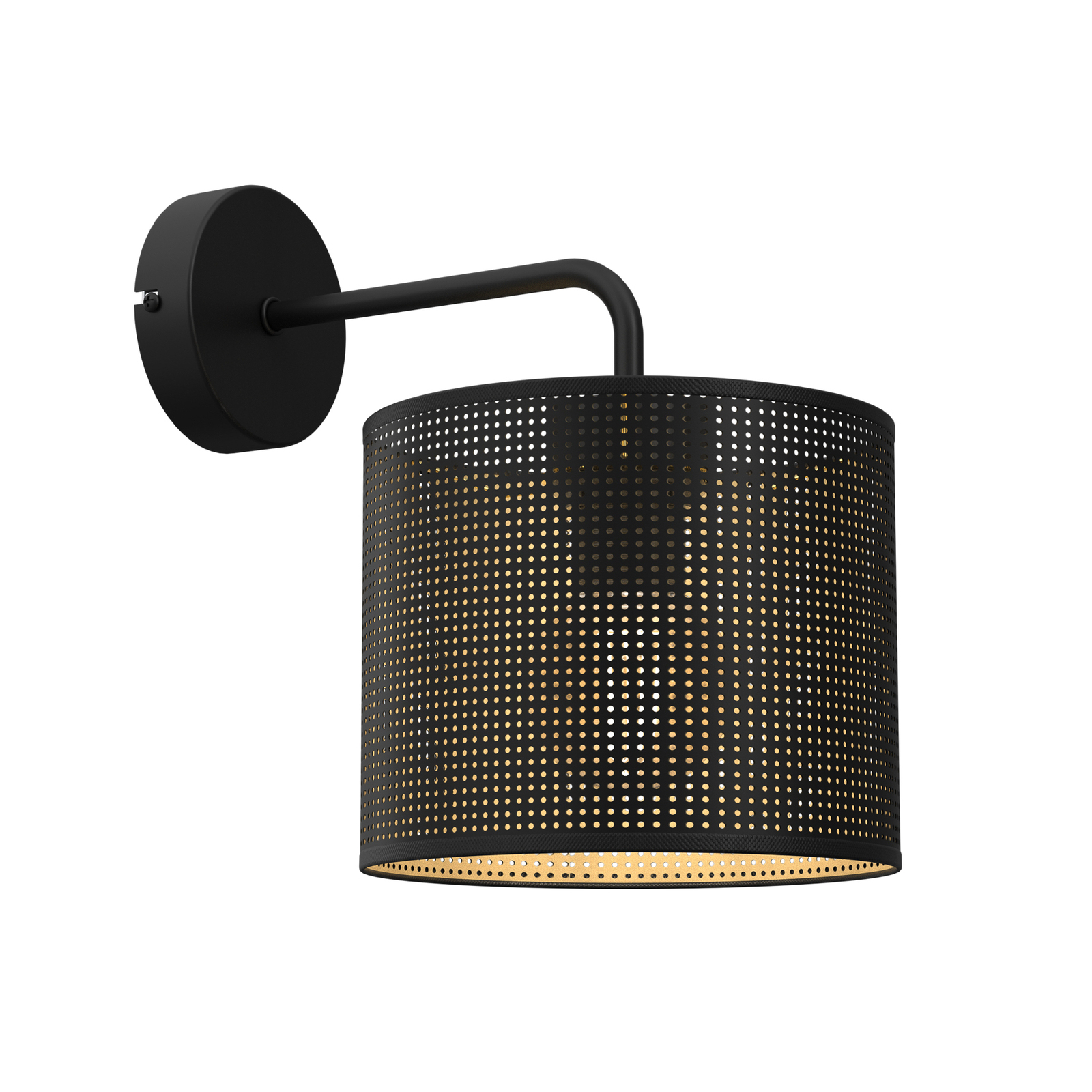 Aplique Jovin, 1 luz, negro/oro