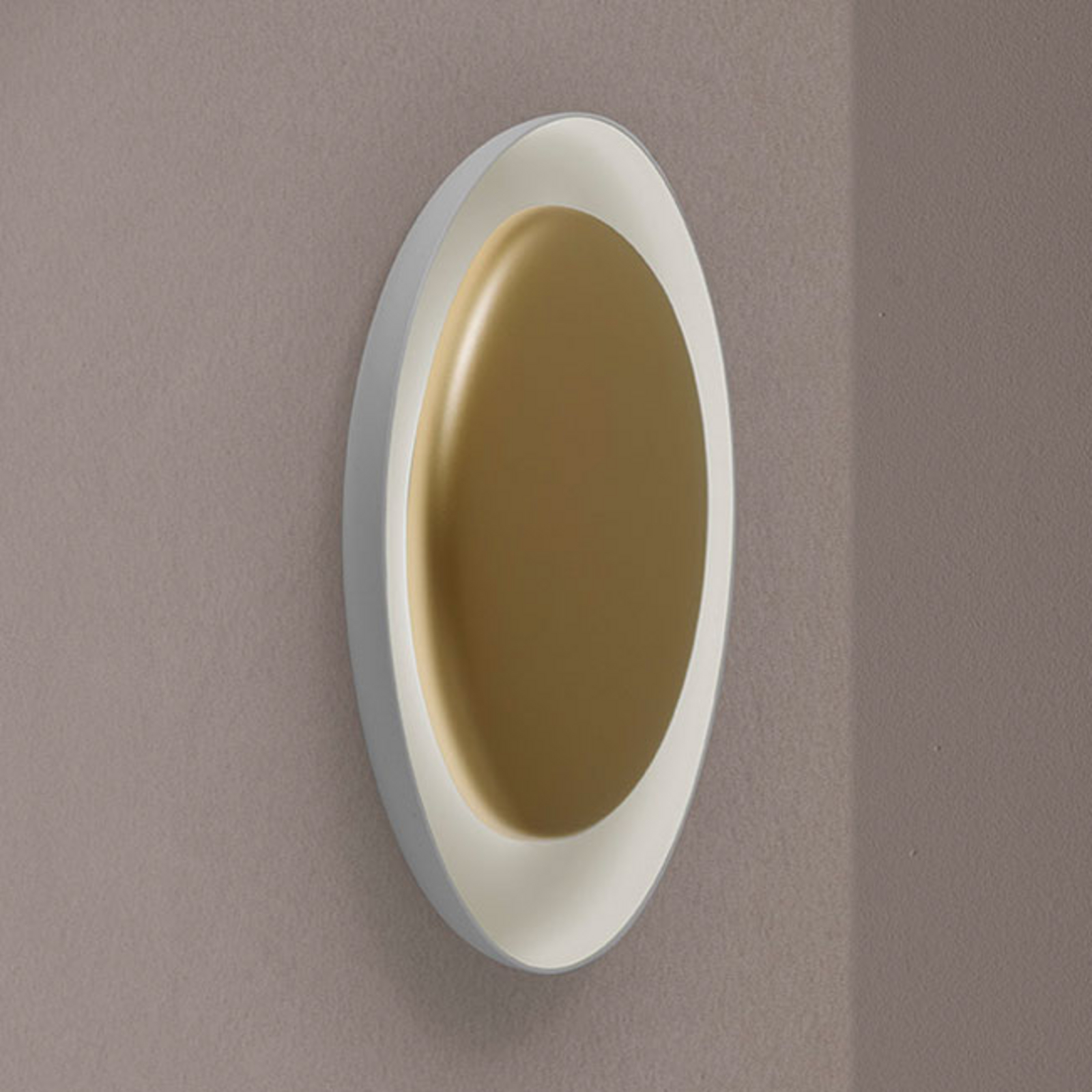 Foscarini Bahia Mini LED-Wandleuchte weiß/gold Foscarini Bahia Mini LED-Wandleuchte weiß/gold